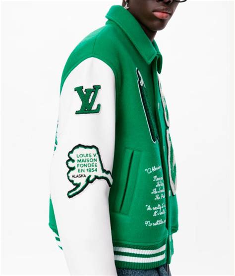 louis vuitton green jacket price|louis vuitton varsity jacket price.